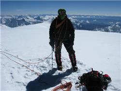 Mikko on the summit of Huascaran Sur, 6768m